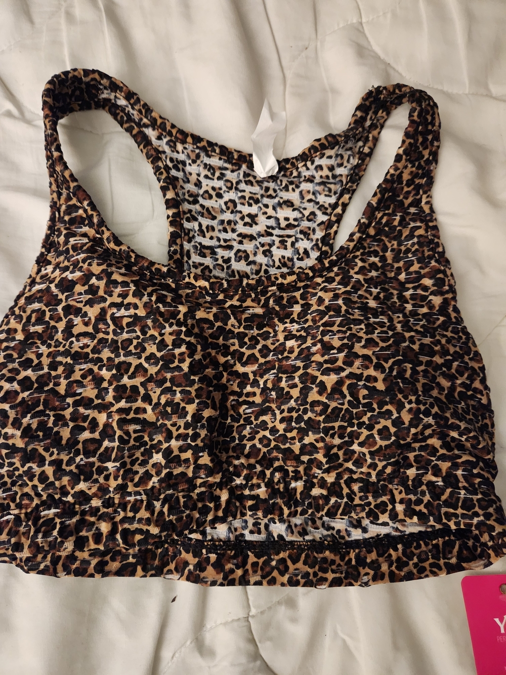 YMI Cheetah Sports Bra + Xhilaration Floral Leggings Size L NWT 2 Piece Set - Picture 4 of 7